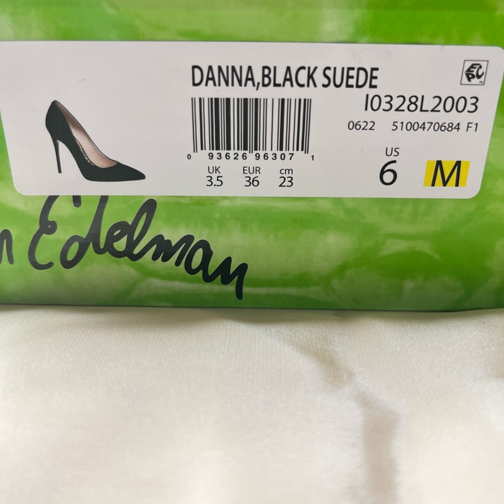 Sam Edelman - DANNA POINTED TOE HEEL in black suede, size 6 M - Picture 8 of 14